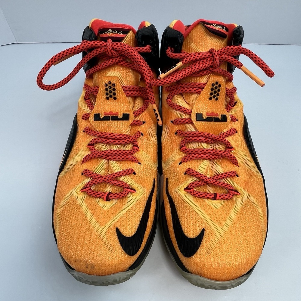 Nike LeBron Size 9 CLE 2015 12 XII “Witness" Laser Orange Crimson Cleveland - Picture 3 of 8